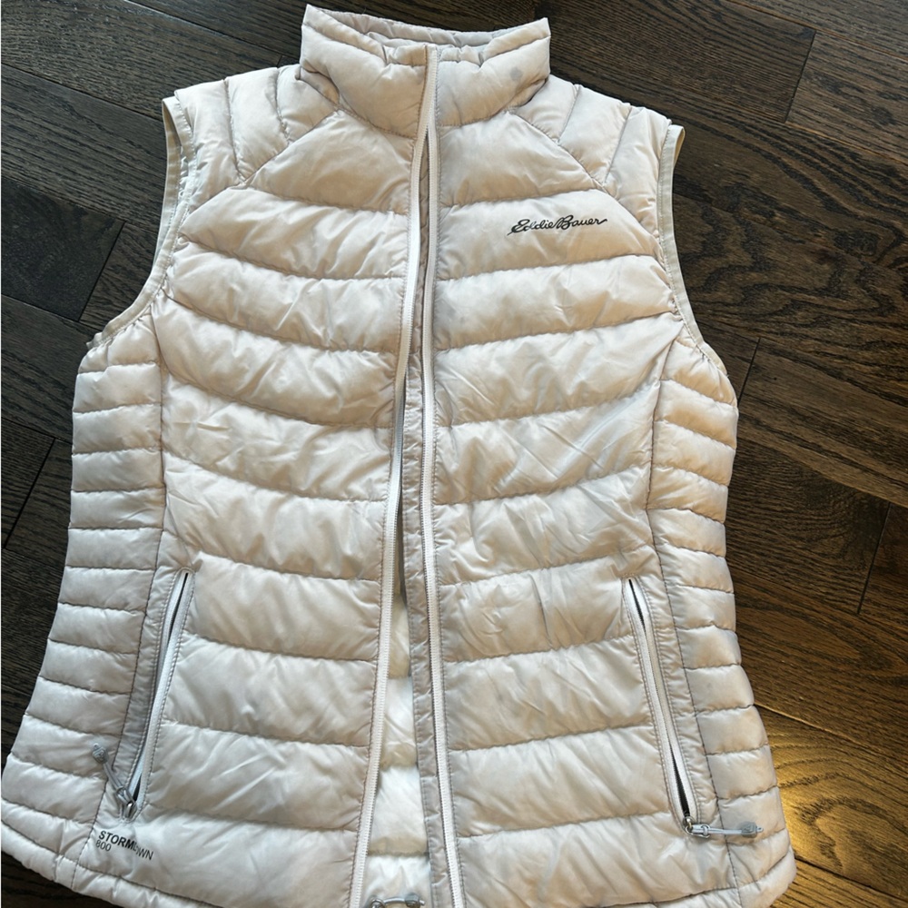 Eddie Bauer Off-White Quilted Vest